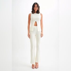 Meshki Cream Sleeveless Jumpsuit